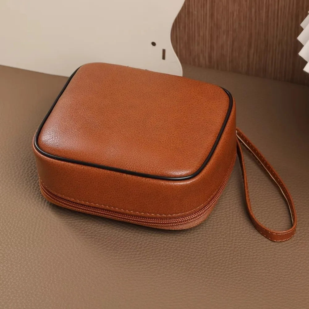PU Leather Lipstick Pouch – Large Capacity Travel Makeup Bag