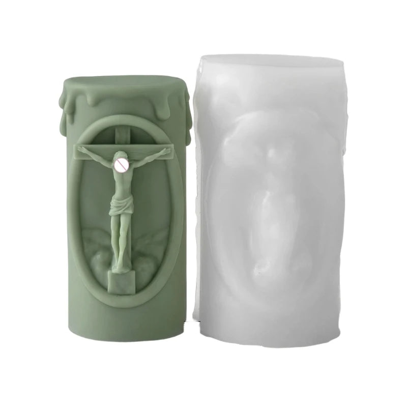 Nativity Scene Cylindrical Silicone Mold – Multipurpose Craft Mould