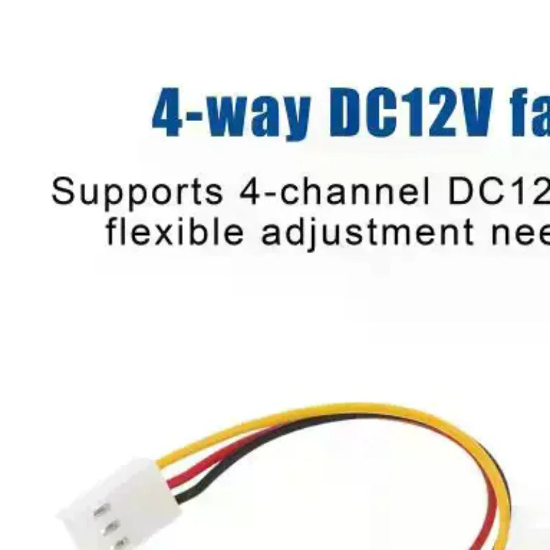 4-Channel DC 12V PWM Fan Speed Controller – Knob Adjust