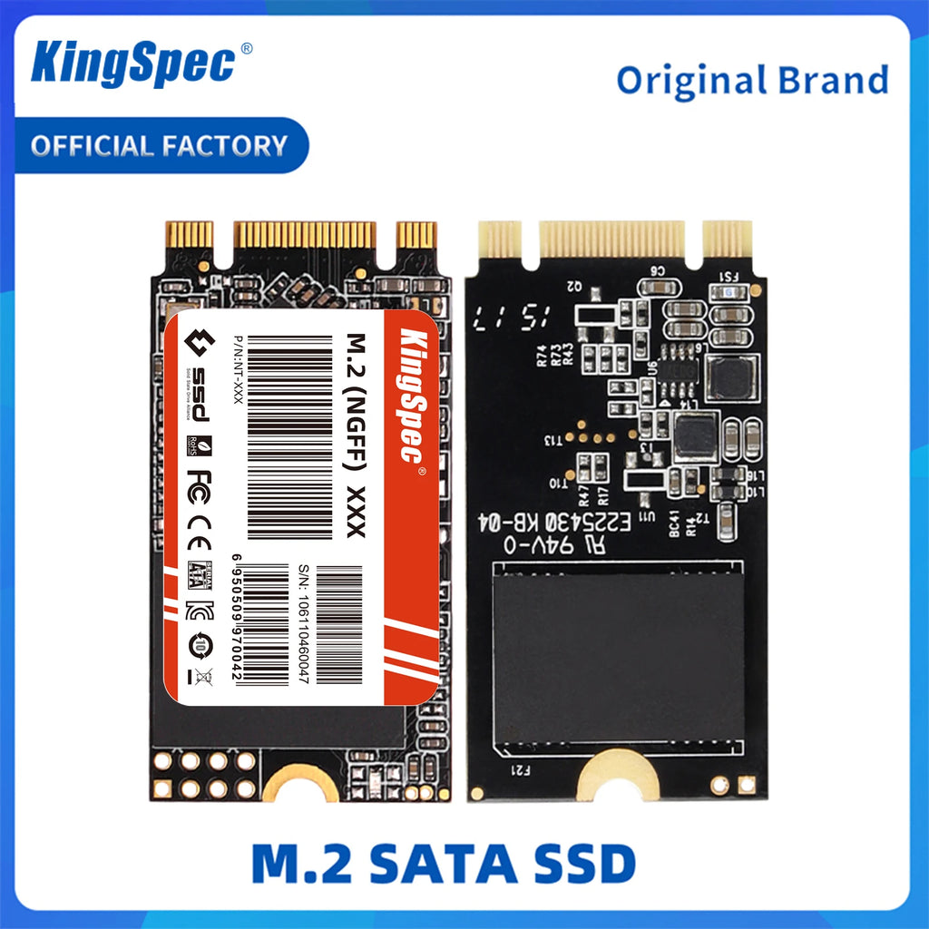 KingSpec M.2 SATA SSD 2242 NGFF 128GB to 2TB Internal Drive