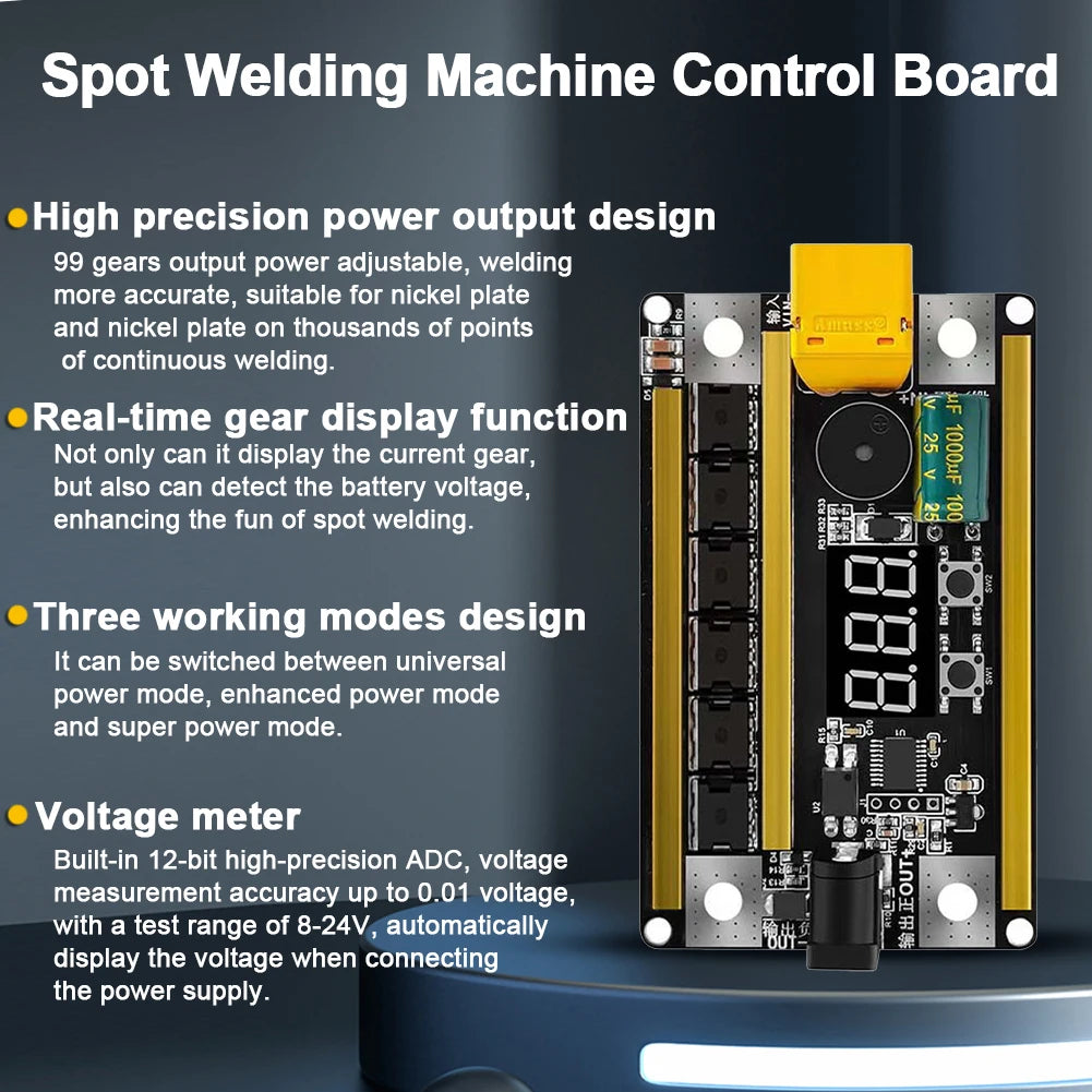 GX591 12V Spot Welder Control Board 99-Gear PCB for 18650