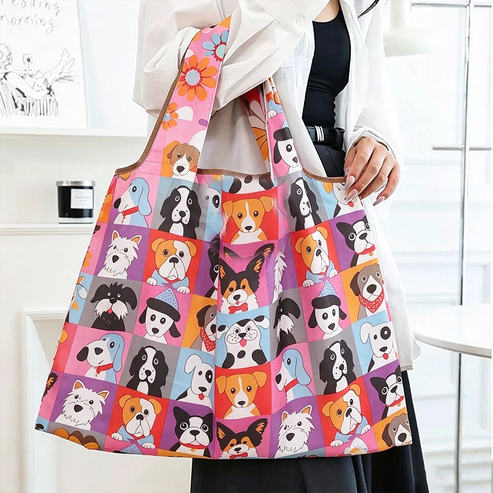 KindFuny Large Foldable Reusable Shopping Tote Bag – Eco