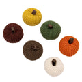 6-Pack Knitted Fabric Pumpkins – Multicolor Fall & Holiday Decor