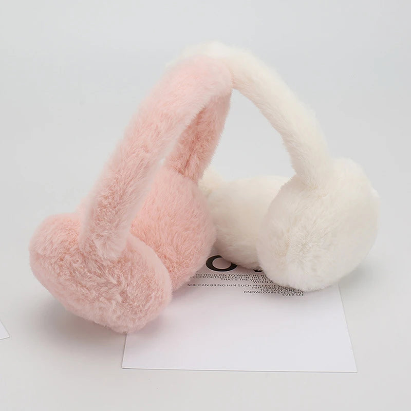 Soft Plush Foldable Ear Warmers – Unisex Winter Earmuffs