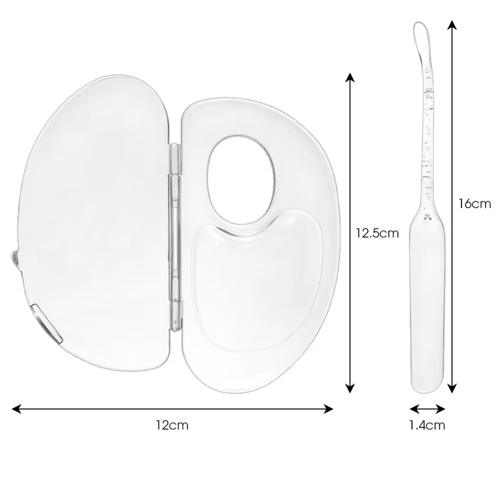 Foldable Acrylic Foundation Mixing Palette & Spatula Set