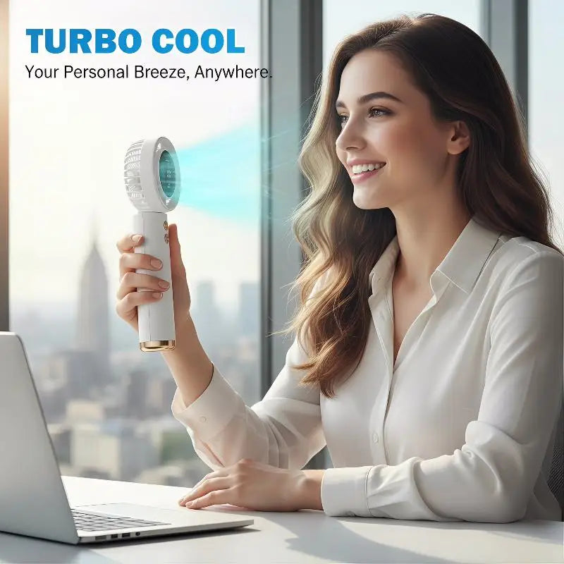 Gmarty Mini Handheld USB Fan – 5000mAh Portable Travel Fan
