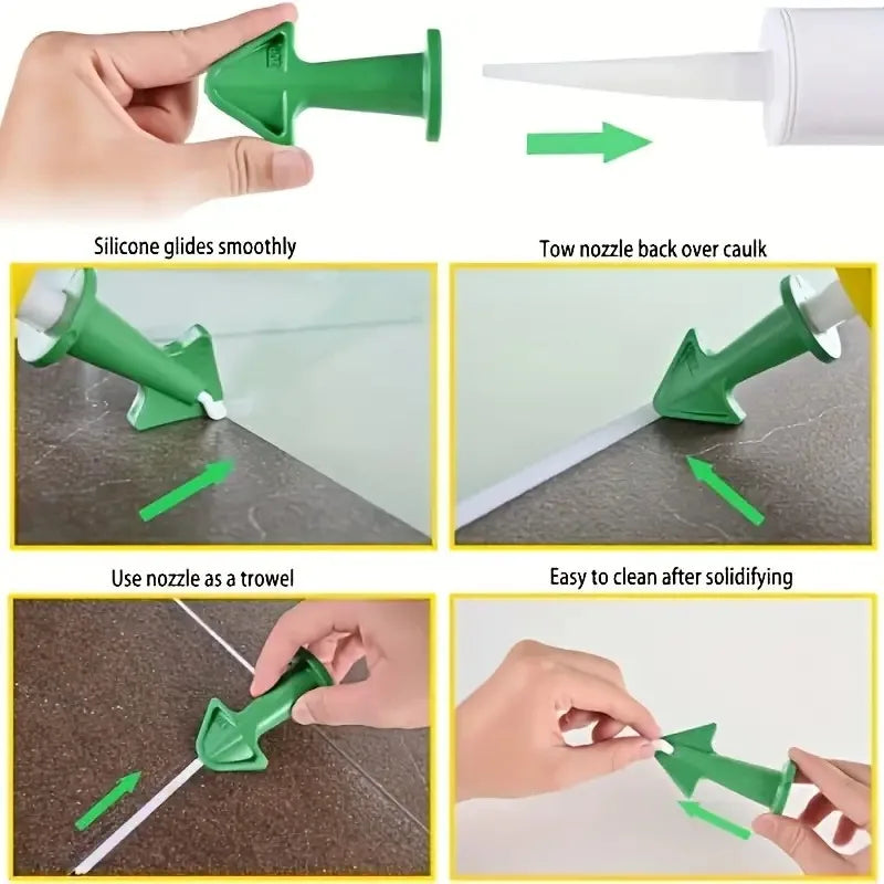 Silicone Caulking Nozzle Set – Pointed Grout & Seam Tool