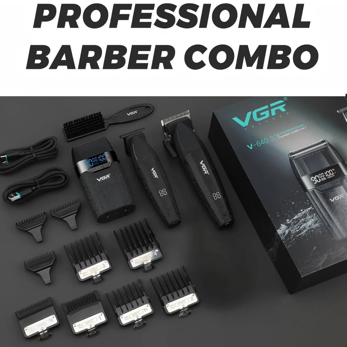 VGR V-640 Cordless Hair Clipper Trimmer Shaver 9000 RPM