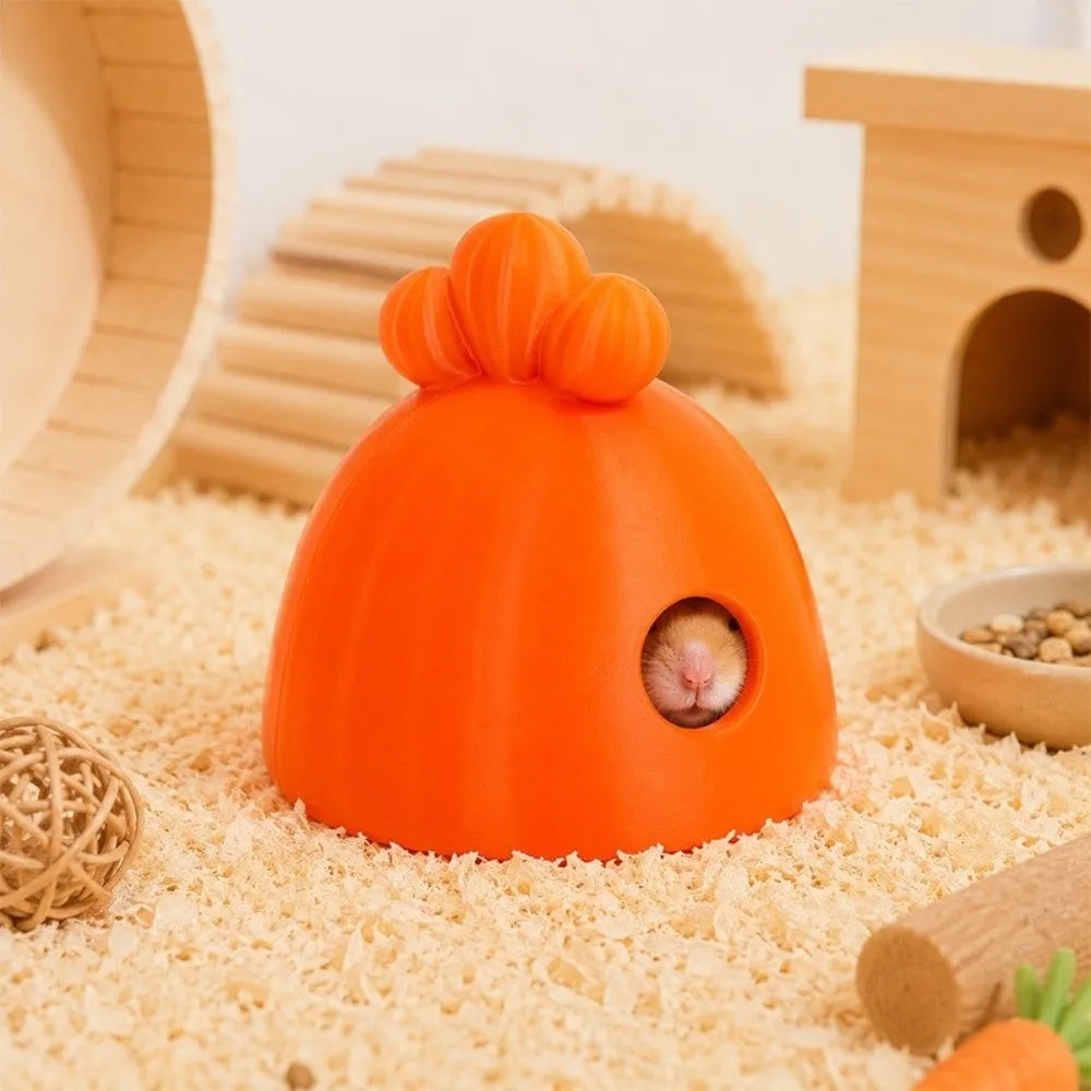 3D Printed Carrot Hamster House – Cute Plastic Sleeping Nest