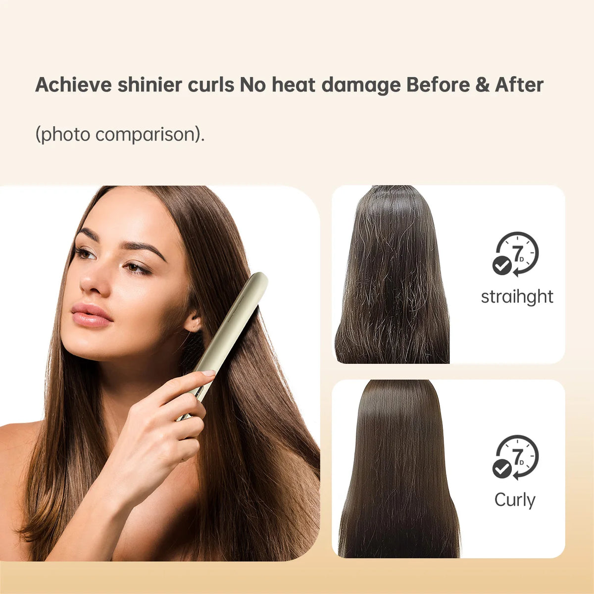 2-in-1 Hair Straightener & Curler – 80M Negative Ions Flat Iron