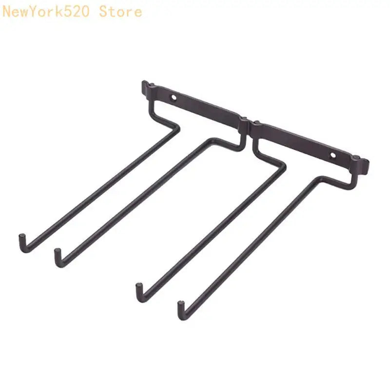 10-Inch Double Row Wine Glass Rack – Holds 6 Glasses