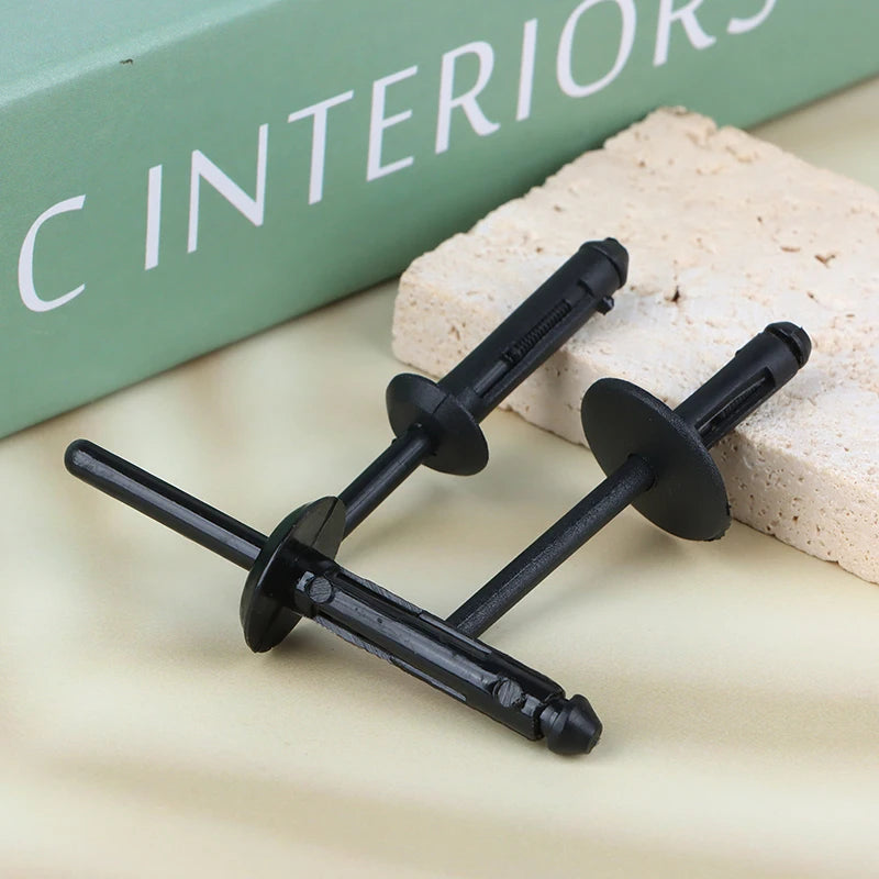 10Pcs Black Plastic Blind Rivet Clip Retainer for BMW VW Ford