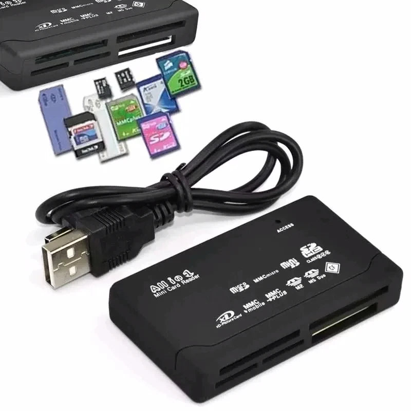 USB 2.0 All-in-One Mini Memory Card Reader – TF CF Micro SD