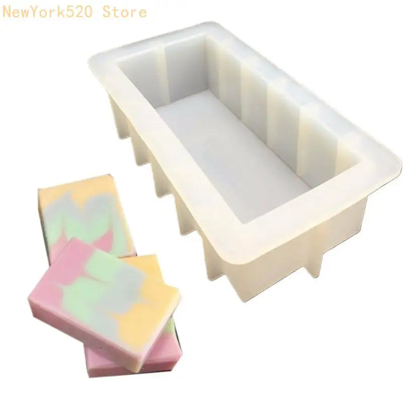 Silicone Rectangular Soap Loaf Mold – 9.5x5in Handmade Mould