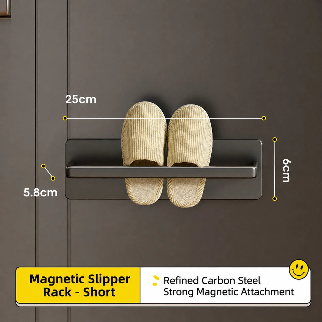 Magnetic Door Organizer Rack – 6 Hooks, No Drilling | VIBE