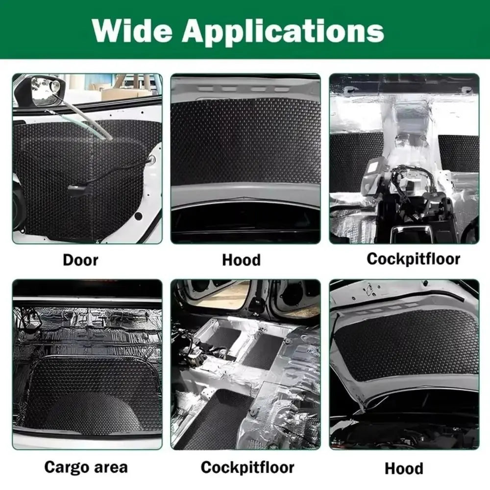 Butyl Rubber Car Sound Deadener Mat 20x10cm Aluminum Foil