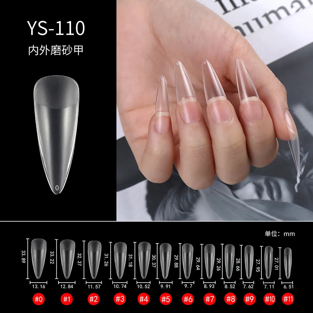 100/500pcs Half French Acrylic Nail Tips UV Gel DIY Manicure