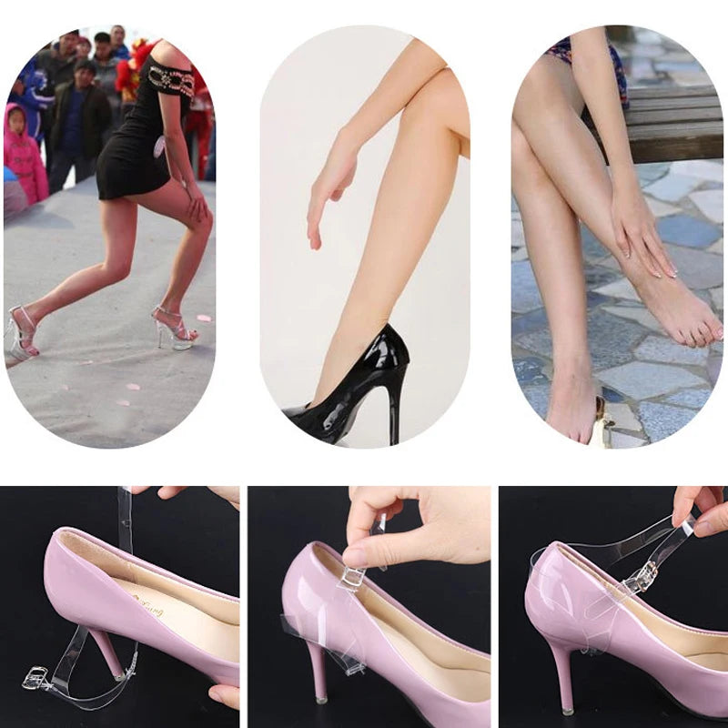 Transparent High Heel Shoe Straps for Women – 1 Pair