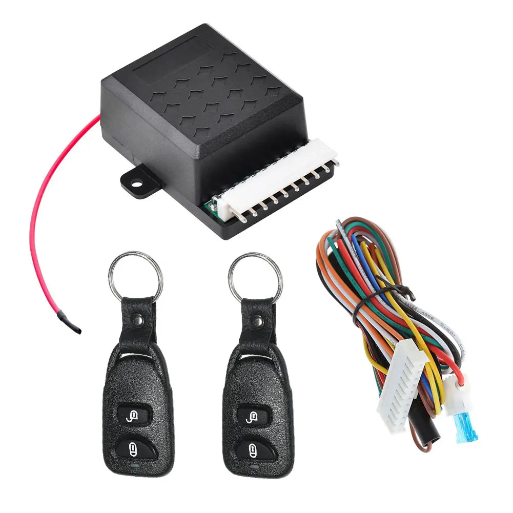 12V Universal Keyless Entry Kit – Car Door Lock & 2 Remotes