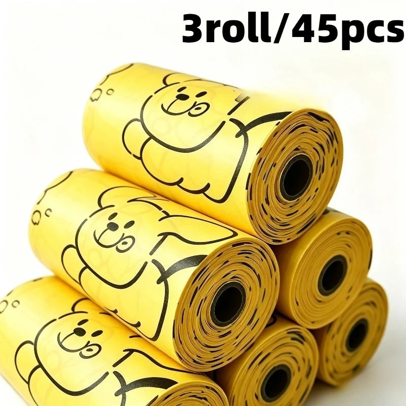 Degradable Dog & Cat Poop Bags – Thickened, 3–5 Rolls