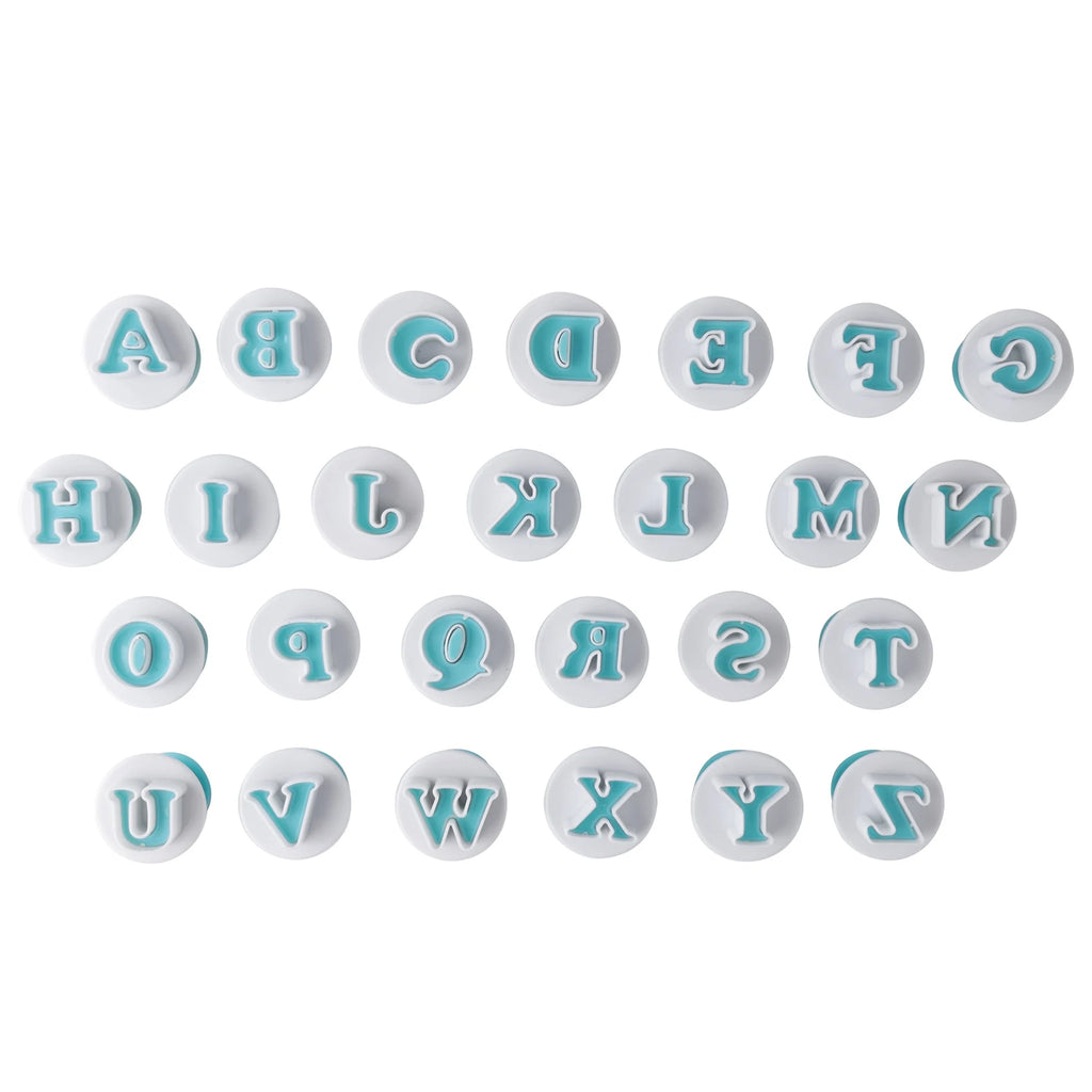 62-Pc Alphabet & Number Fondant Cookie Cutter Mold Set