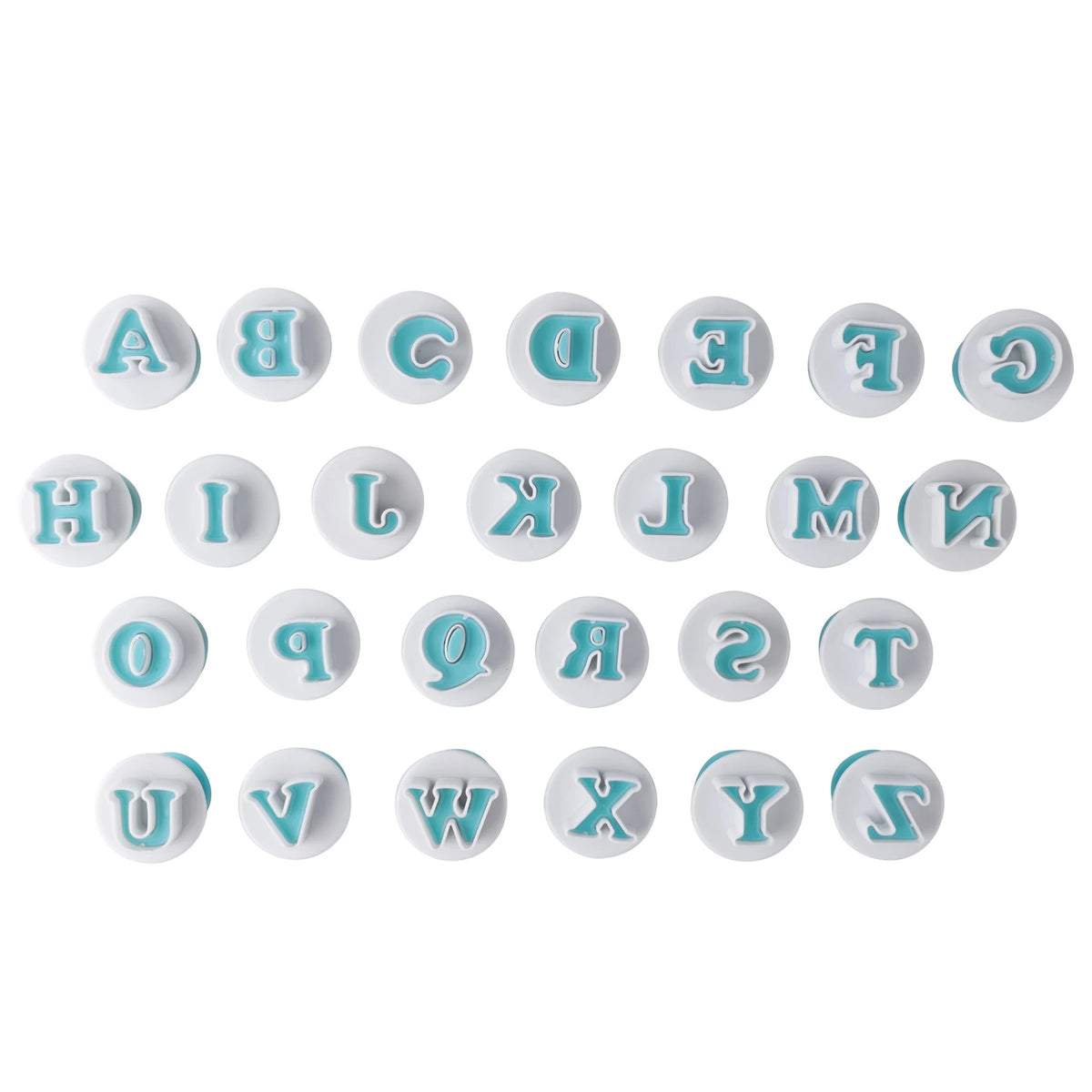 62-Pc Alphabet & Number Fondant Cookie Cutter Mold Set