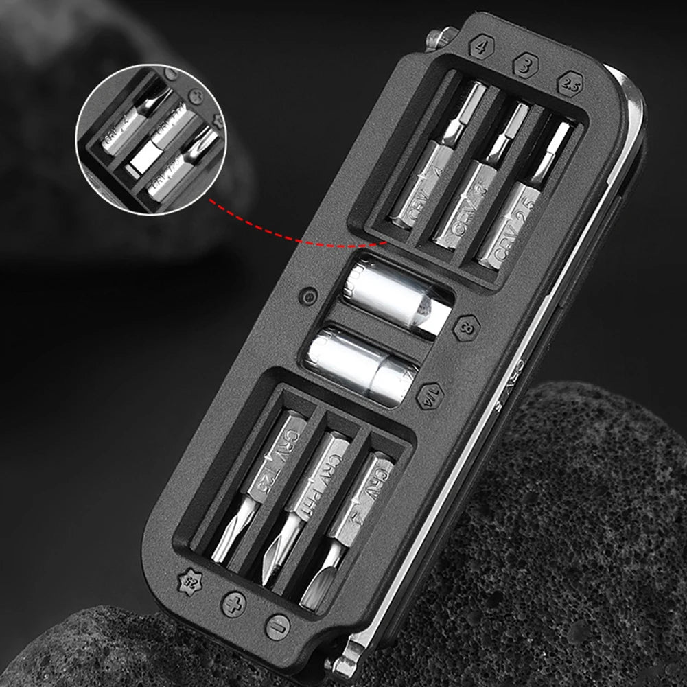 10-in-1 Bicycle Multi-Tool Hex Wrench & Bit Socket Kit