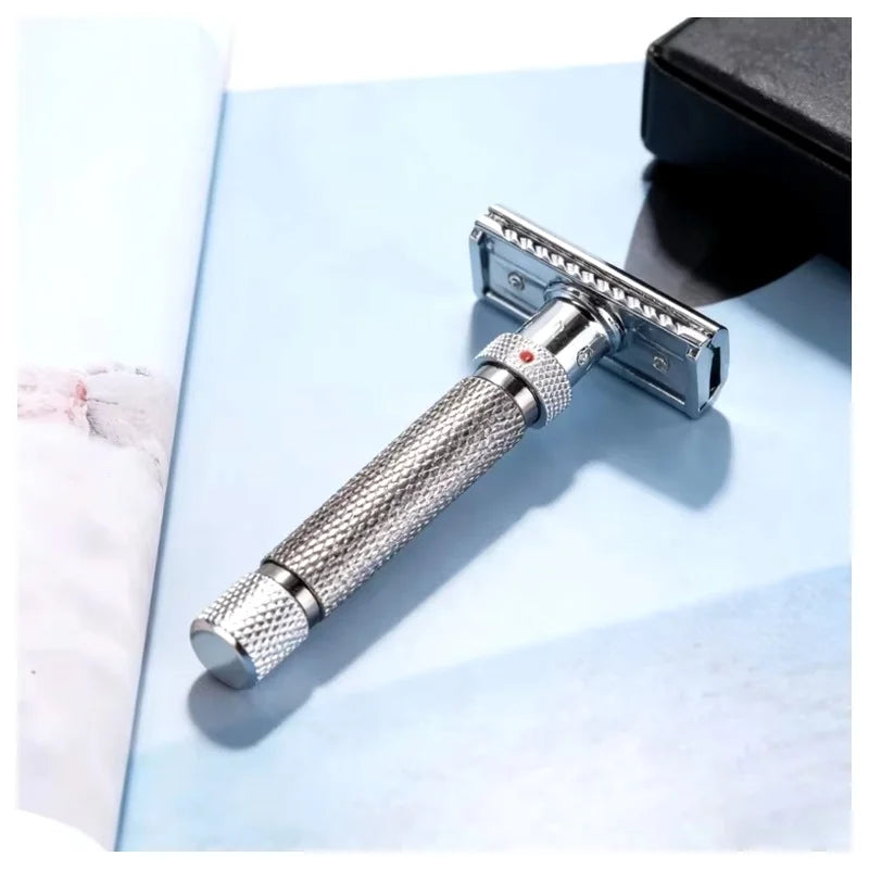 YAQI The Final Cut Adjustable Safety Razor – Chrome & Gunmetal
