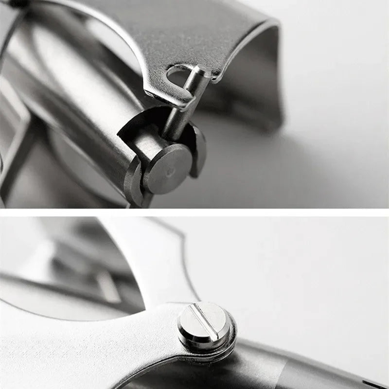 Manual Stainless Steel Nose Hair Trimmer – Silent & Washable