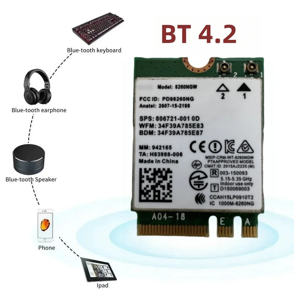 Intel 8260NGW WiFi Bluetooth Card for HP Mini PC – M.2 2230