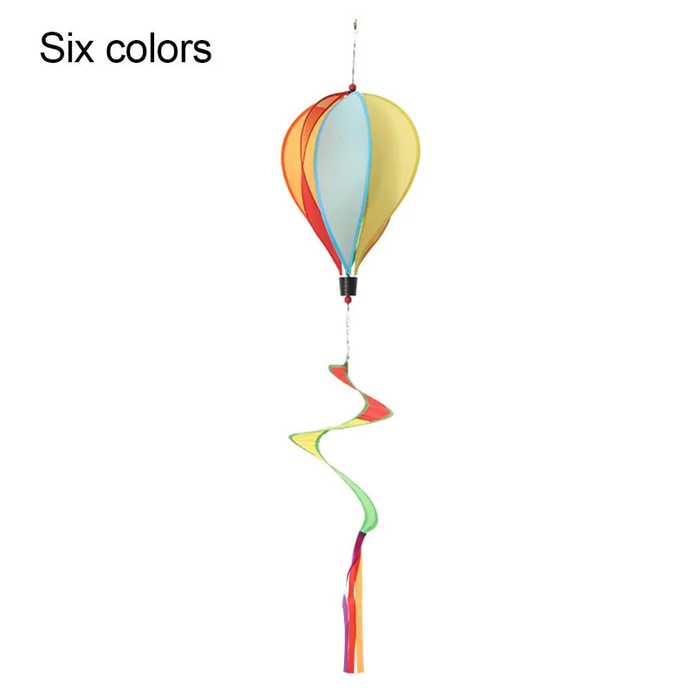 Hot Air Balloon Garden Wind Spinner Outdoor Pinwheel 110cm