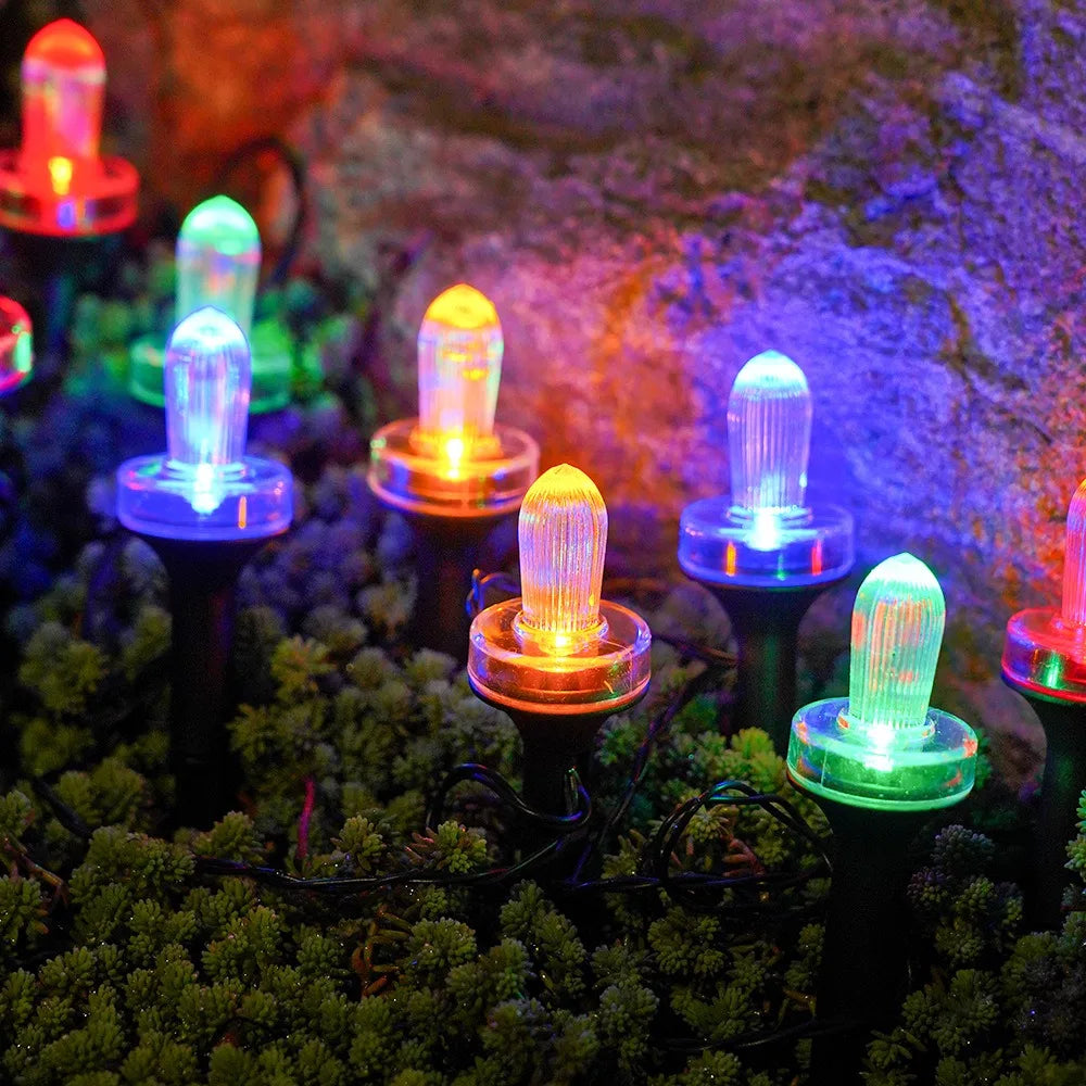 Solar Bubble Ball Ground Stake String Lights – Garden Décor