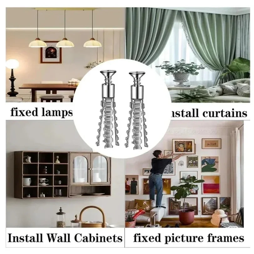 6/8mm Hollow Wall Metal Expansion Screws & Anchor Bolt Kit