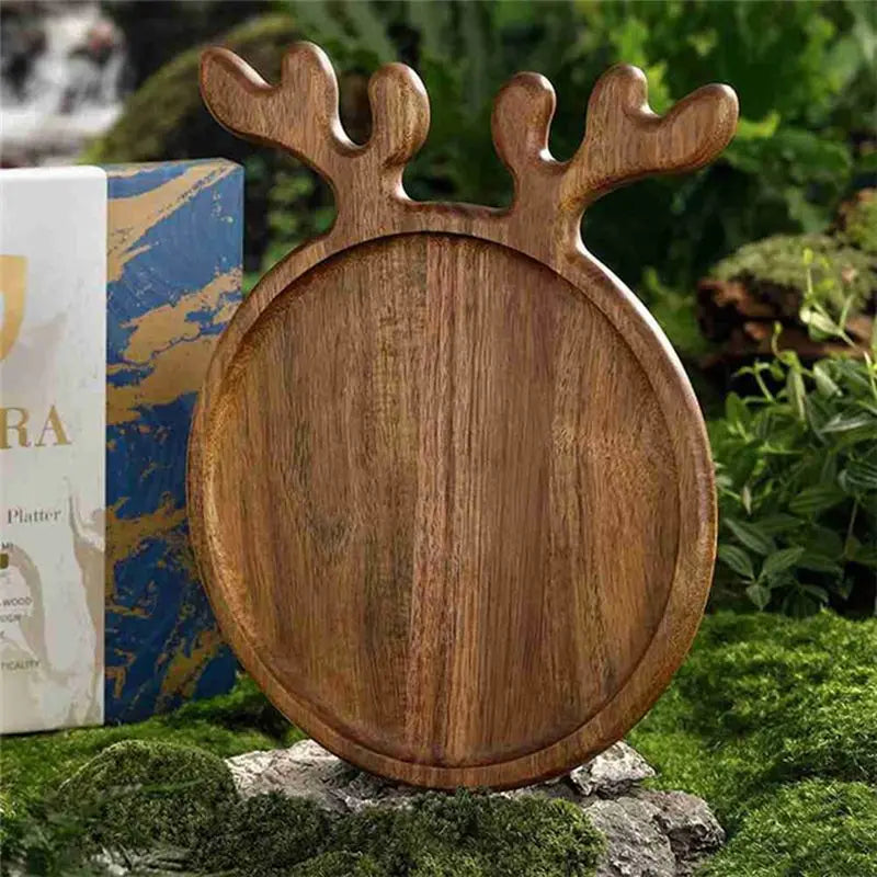 Wooden Christmas Tree Tray – Festive Snack & Fruit Serving Plate