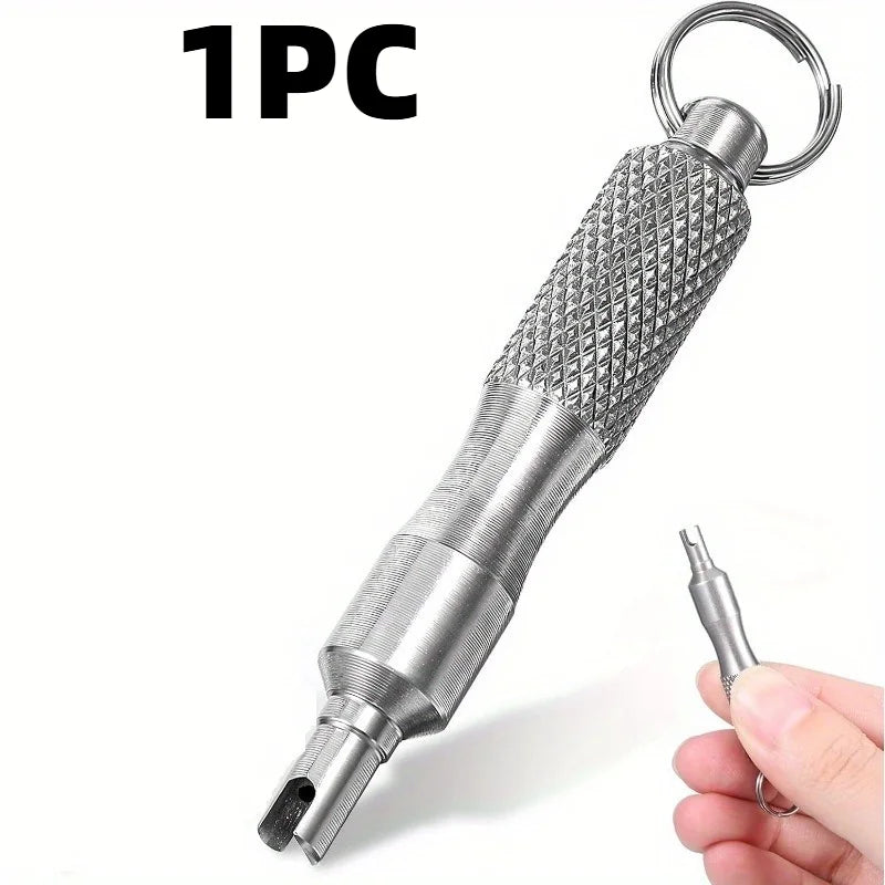 Zinc Alloy Valve Core Tool – Bike & Motorcycle Keychain