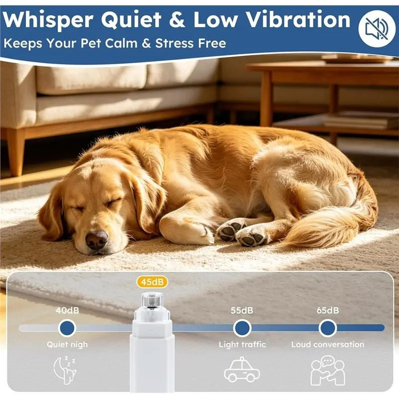 VIBE 5-Speed Dog Nail Grinder with LED Light & Screen
