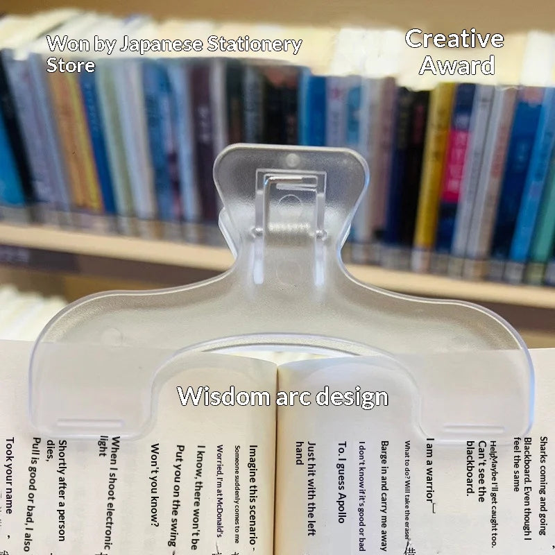 Frosted Transparent Book Page Holder Clip | Reading Retainer