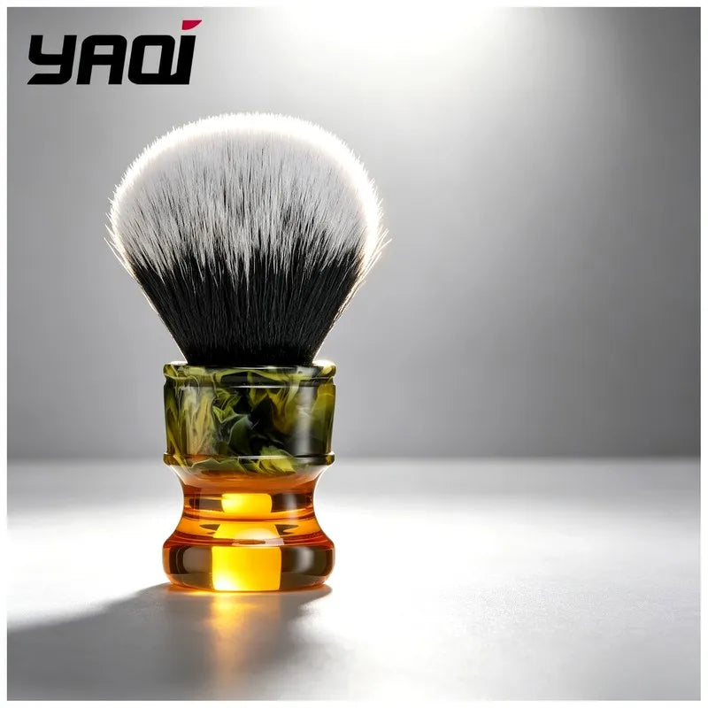 Yaqi 24mm Tuxedo Synthetic Wet Shave Brush – Resin Handle