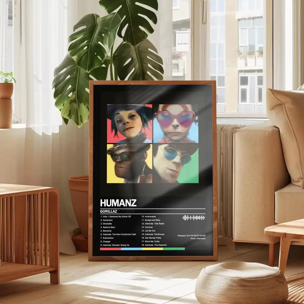 Gorillaz Music Album Poster – Canvas Print Wall Art Decor