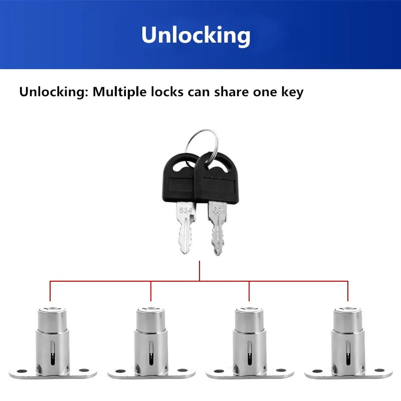 Cabinet Push-Pull Press Lock for Wood Doors & Windows