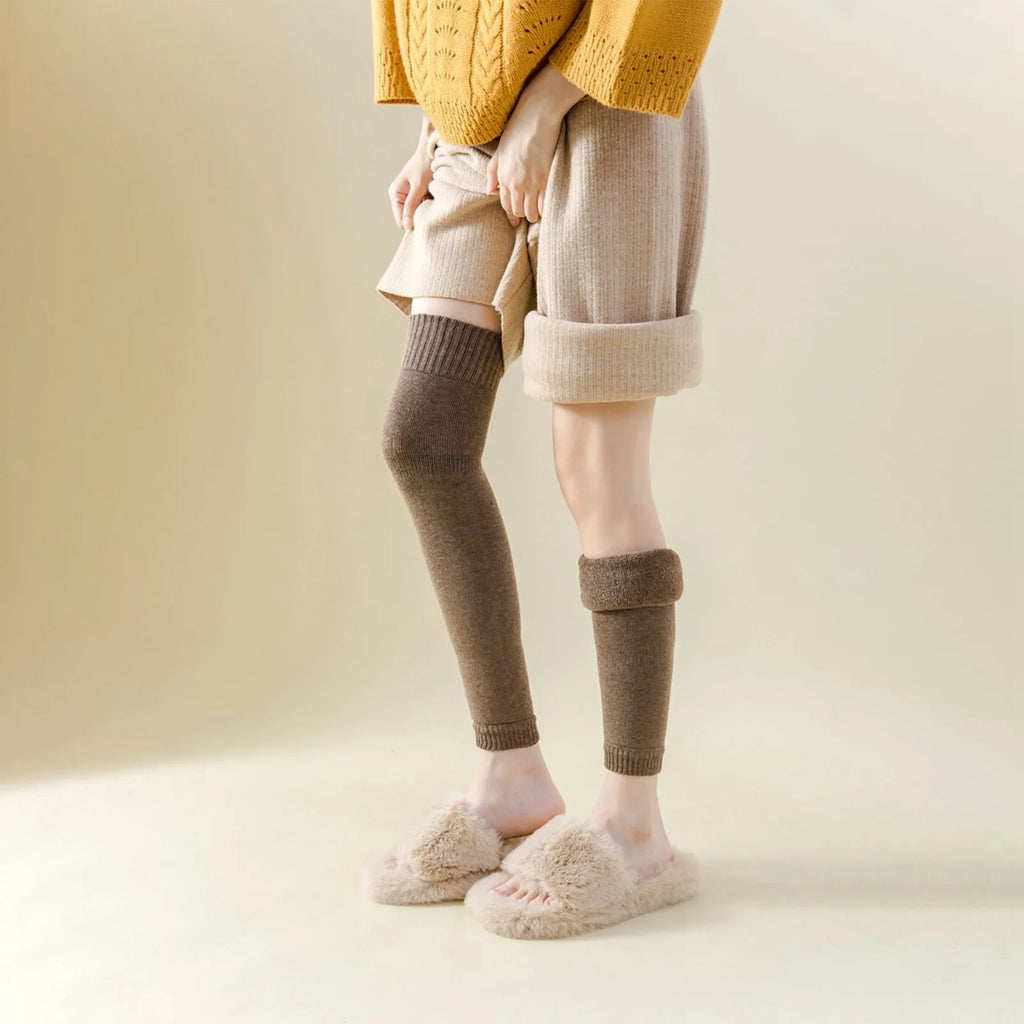Thick Warm Wool Cashmere Knee Sleeves – Windproof Leg Warmers