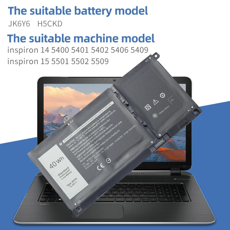 SUOZHAN JK6Y6 Dell Battery Latitude 3410 3510 Vostro 11.25V 40Wh