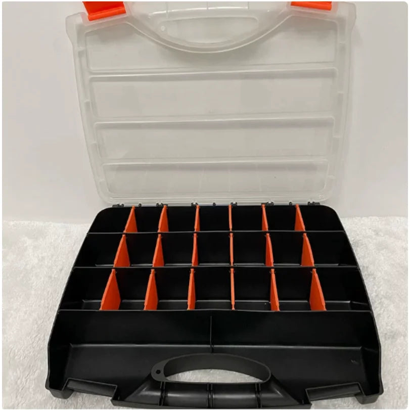 Plastic Parts Storage Box – Grid Organizer for Screws & Drill Bits