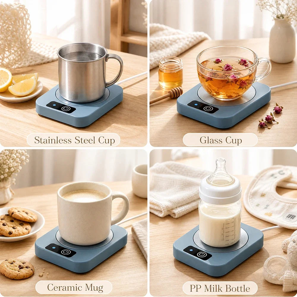 AFDEAL Electric Mug Warmer Coaster 45°C Constant Temp 10W