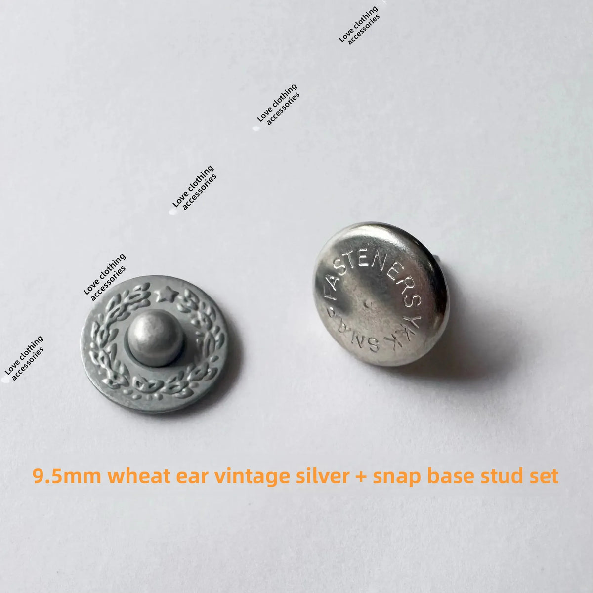 YKK Retro Silver Metal Rivets & Snap Buttons for Jeans & Hats