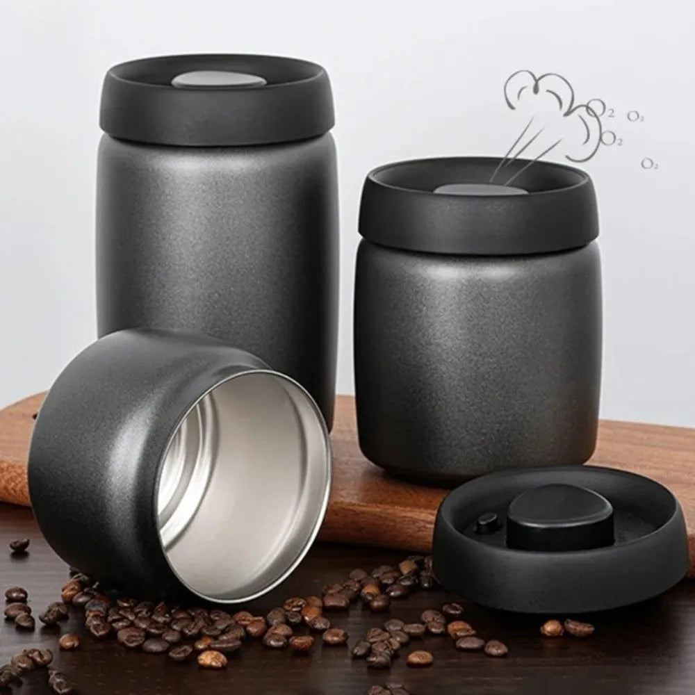 Stainless Steel Vacuum Sealed Coffee Bean Canister 400–1200ml