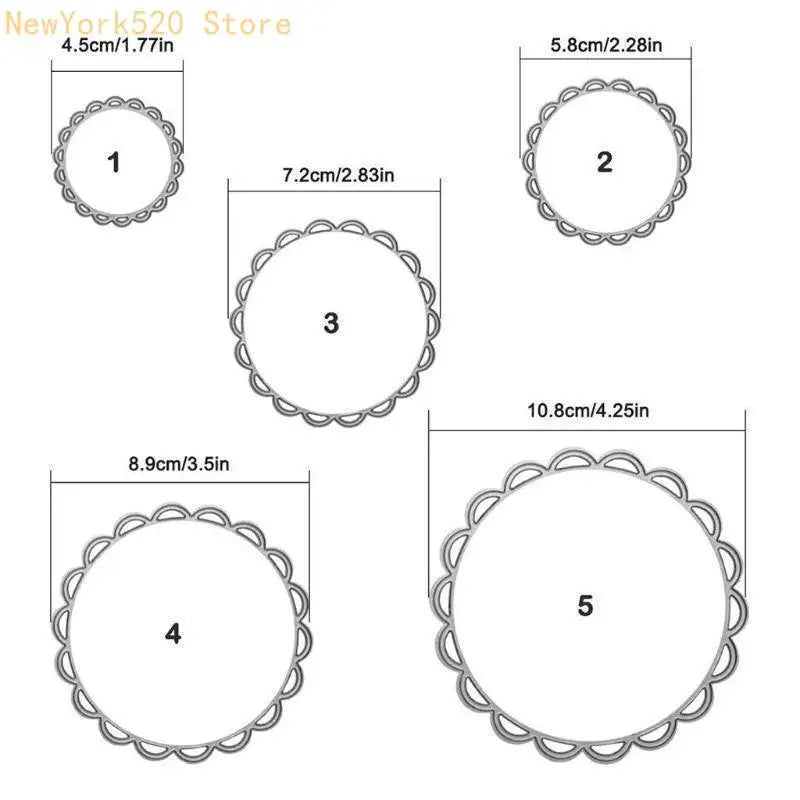 Lace Circle Round Metal Cutting Dies for Scrapbooking & Cards