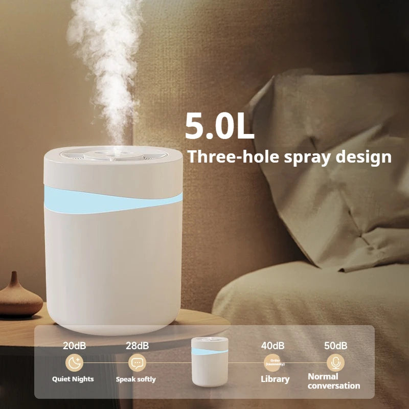 5L Triple Mist Humidifier Aromatherapy Diffuser 7-Color LED | VIBE