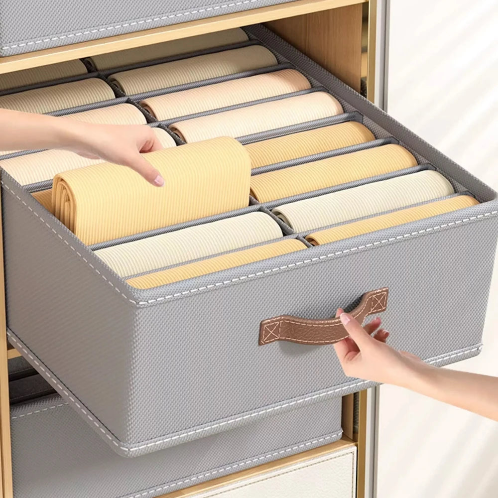 Foldable Wardrobe Organizer 14/16 Grid – Pants & Clothes Box