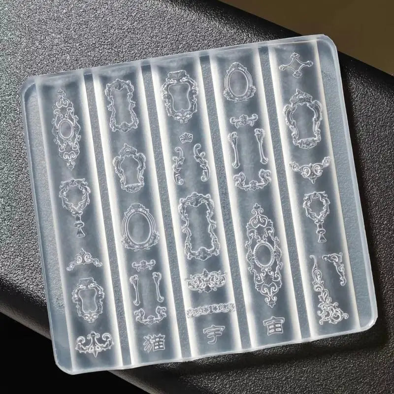 3D Silicone Nail Art Mold – Retro Lace Manicure Template